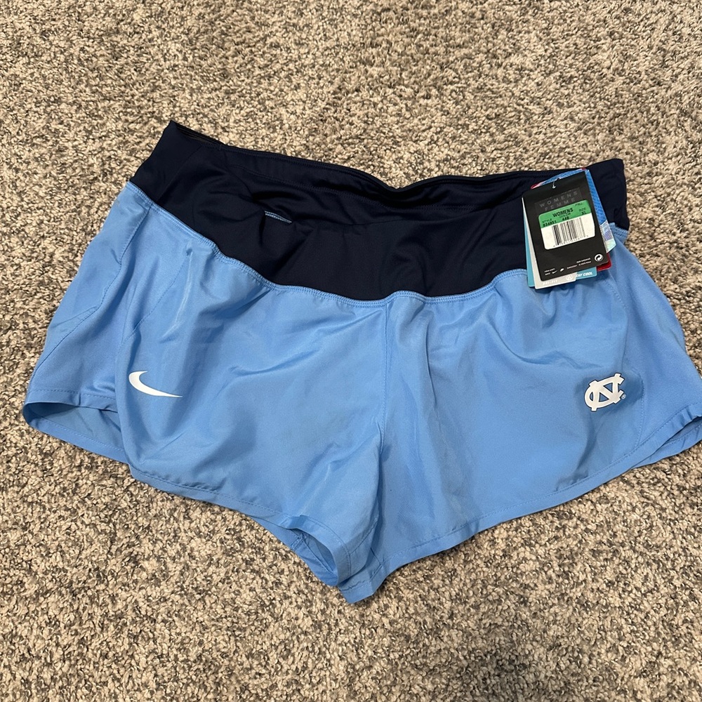 Nike Women's Blue and Navy Athletic Shorts